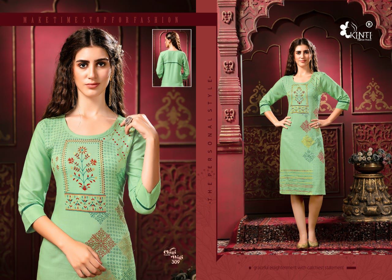 Kinti Chigi Wigi 3 Fancy Casual Wear Rayon Designer Printed Kurti Collection